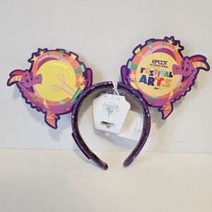 NWT 2025 Disney Parks EPCOT Festival of the Arts Figment Loungefly Ear Headband
